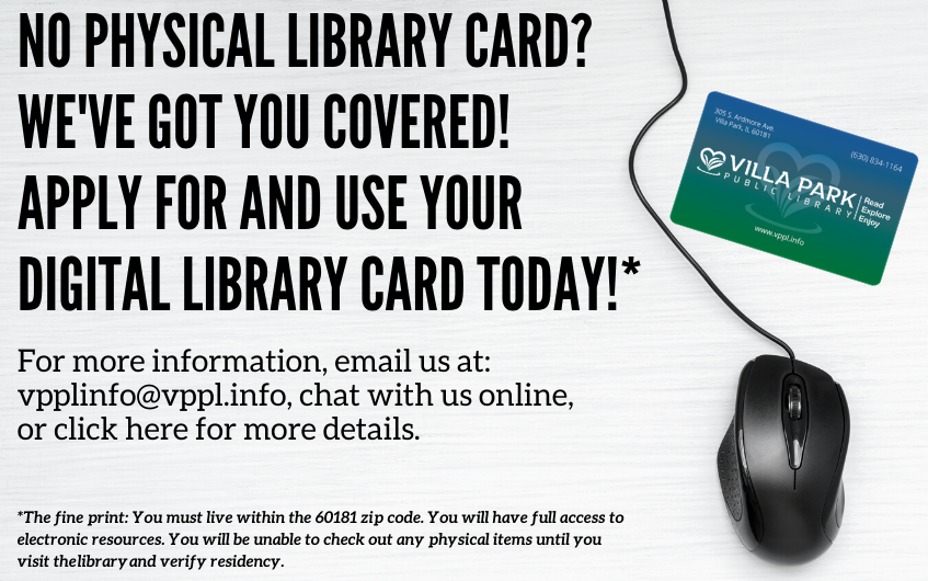 Library Cards & Borrowing Villa Park Public Library