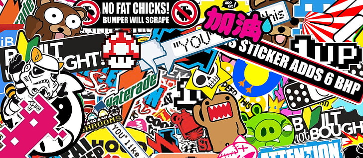 assorted stickers
