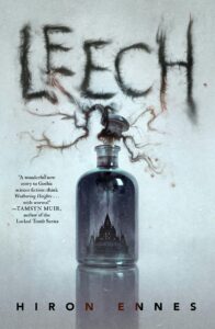 Book cover of Leech by Hiron Ennes.