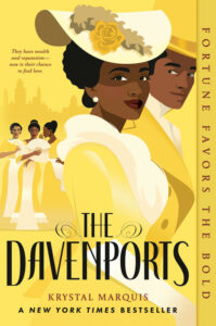 Yellow US cover of The Davenports by Krystal Marquis.