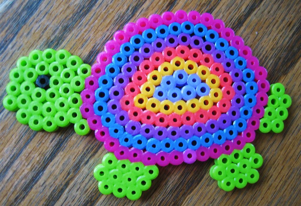 Perler™ Bead ironed turtle