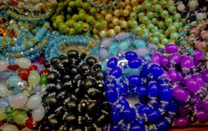 various multi colored beaded bracelets